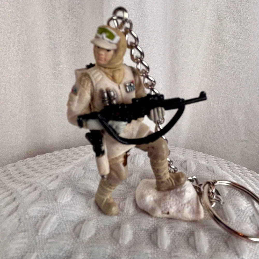 Purse Chain Star Wars Positionable Hoth Rebel Trooper with‎ Rifle Keychain